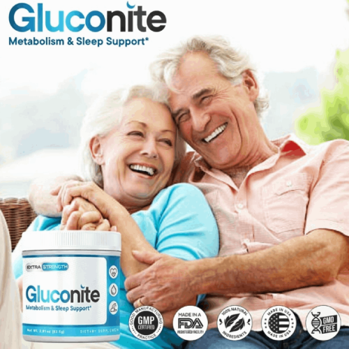 Gluconite sleep support formula designed to promote healthy blood sugar levels overnight